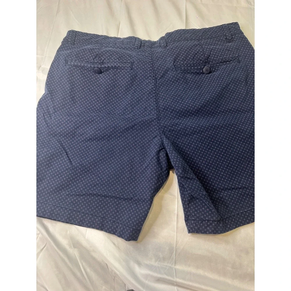 Denim & Flower Ricky Singh Men's Navy Patterned Chino Shorts | Size 34